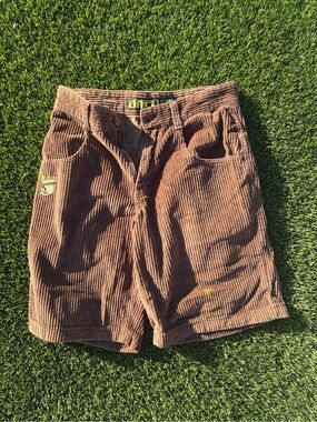 JNCO Brown Corduroy Men’s Flat Front Shorts